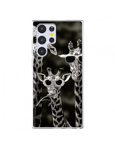 Coque Samsung Galaxy S22 Ultra 5G Girafe Swag Lunettes Familiy Giraffe - Asano Yamazaki