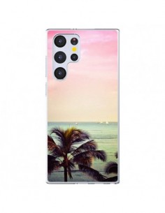 Coque Samsung Galaxy S22 Ultra 5G Sunset Palmier Palmtree...