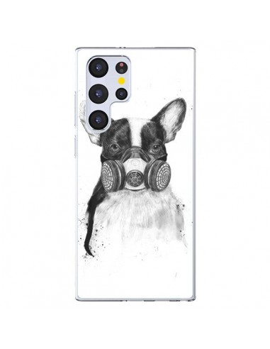 Coque Samsung Galaxy S22 Ultra 5G Tagueur Bulldog Dog Chien Big City Life - Balazs Solti