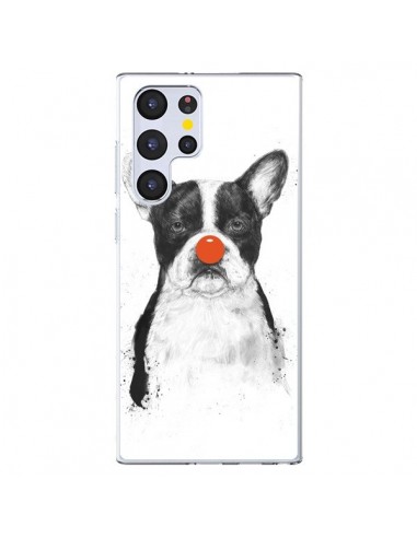 Coque Samsung Galaxy S22 Ultra 5G Clown Bulldog Chien Dog - Balazs Solti