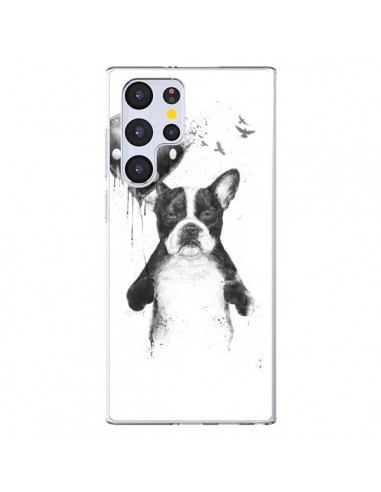 Coque Samsung Galaxy S22 Ultra 5G Lover Bulldog Chien Dog My Heart Goes Boom - Balazs Solti