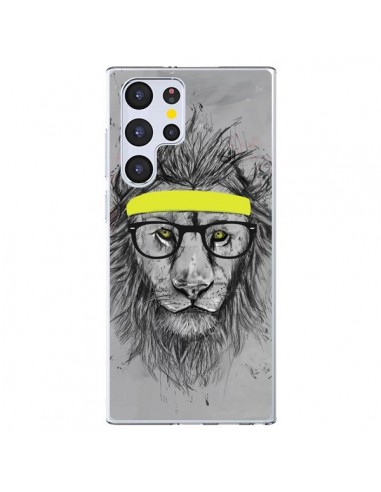 Coque Samsung Galaxy S22 Ultra 5G Hipster Lion - Balazs Solti