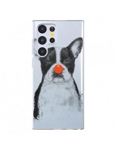 Coque Samsung Galaxy S22 Ultra 5G Clown Bulldog Dog Chien...