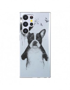 Coque Samsung Galaxy S22 Ultra 5G Love Bulldog Dog Chien...