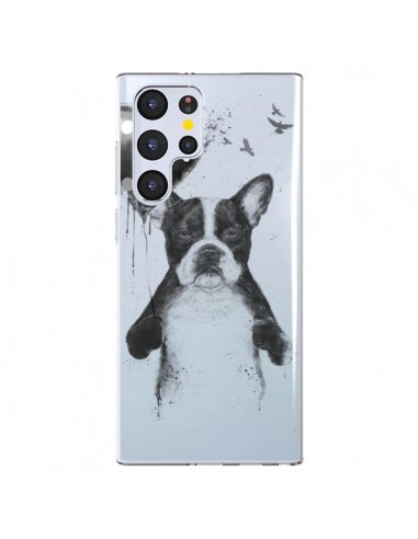 Coque Samsung Galaxy S22 Ultra 5G Love Bulldog Dog Chien Transparente - Balazs Solti