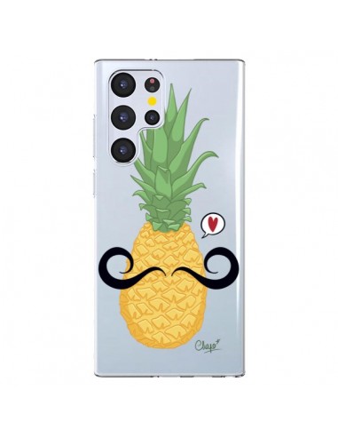 Coque Samsung Galaxy S22 Ultra 5G Ananas Moustache Transparente - Chapo