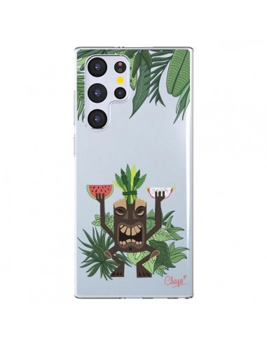 Coque Samsung Galaxy S22 Ultra 5G Tiki Thailande Jungle Bois Transparente - Chapo