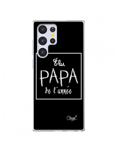 Coque Samsung Galaxy S22 Ultra 5G Elu Papa de l'Année Noir - Chapo