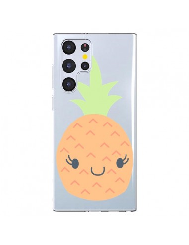 Coque Samsung Galaxy S22 Ultra 5G Ananas Pineapple Fruit Transparente - Claudia Ramos