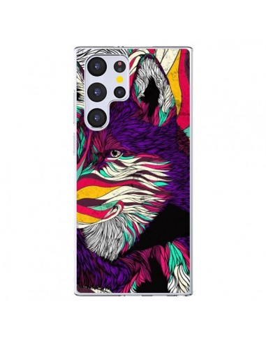 Coque Samsung Galaxy S22 Ultra 5G Color Husky Chien Loup - Danny Ivan