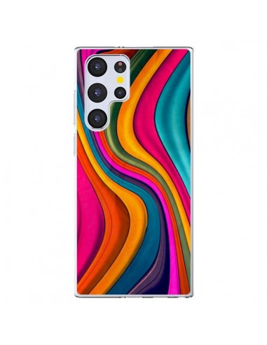 Coque Samsung Galaxy S22 Ultra 5G Love Color Vagues - Danny Ivan