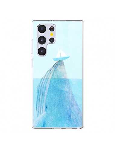 Coque Samsung Galaxy S22 Ultra 5G Baleine Whale Bateau Mer - Eric Fan
