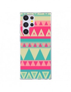 Coque Samsung Galaxy S22 Ultra 5G Azteque Rose Vert -...