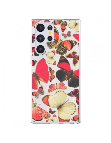 Coque Samsung Galaxy S22 Ultra 5G Papillons - Eleaxart