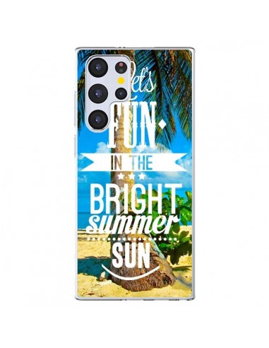 Coque Samsung Galaxy S22 Ultra 5G Fun Summer Sun Été - Eleaxart
