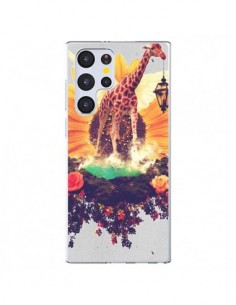 Coque Samsung Galaxy S22 Ultra 5G Girafflower Girafe -...