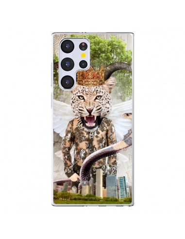 Coque Samsung Galaxy S22 Ultra 5G Hear Me Roar Leopard - Eleaxart