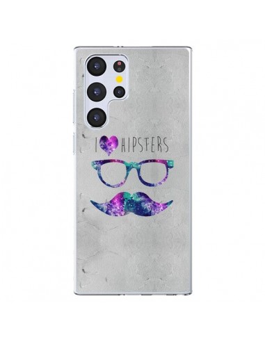 Coque Samsung Galaxy S22 Ultra 5G I Love Hipsters - Eleaxart