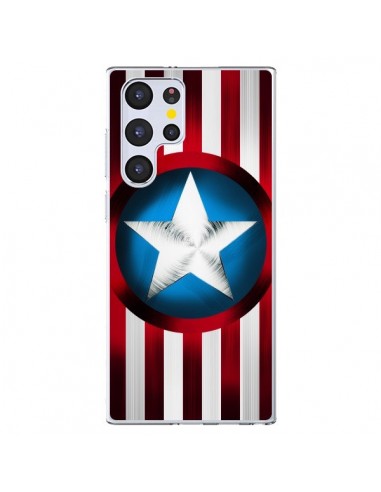 Coque Samsung Galaxy S22 Ultra 5G Captain America Great Defender - Eleaxart