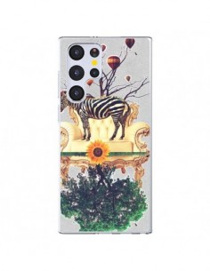 Coque Samsung Galaxy S22 Ultra 5G Zebre The World - Eleaxart
