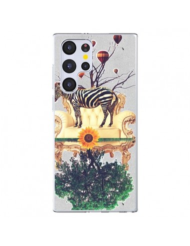 Coque Samsung Galaxy S22 Ultra 5G Zebre The World - Eleaxart