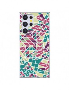 Coque Samsung Galaxy S22 Ultra 5G Azteque Triangles Vert...