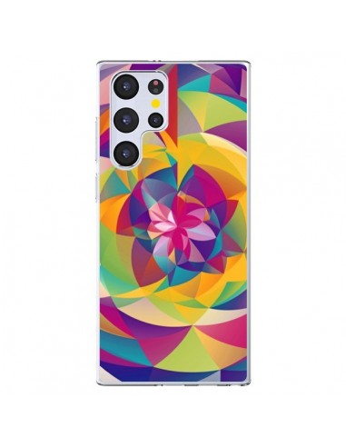 Coque Samsung Galaxy S22 Ultra 5G Acid Blossom Fleur - Eleaxart