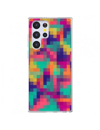 Coque Samsung Galaxy S22 Ultra 5G Exotic Mosaic Pixels Azteque - Eleaxart