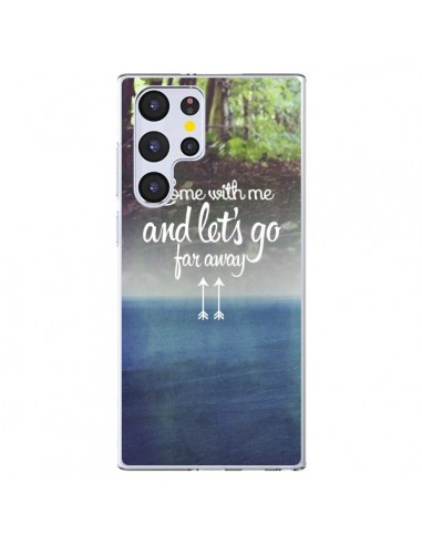 Coque Samsung Galaxy S22 Ultra 5G Let's Go Far Away Forest Foret - Eleaxart