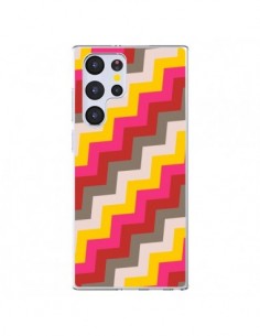 Coque Samsung Galaxy S22 Ultra 5G Lignes Triangle Azteque...