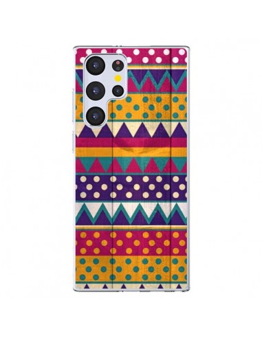 Coque Samsung Galaxy S22 Ultra 5G Mexican Triangle Aztec Azteque - Eleaxart