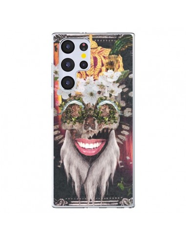 Coque Samsung Galaxy S22 Ultra 5G My Best Costume Roi King Monkey Singe Couronne - Eleaxart