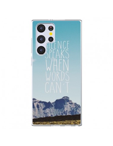 Coque Samsung Galaxy S22 Ultra 5G Silence speaks when words can't paysage - Eleaxart