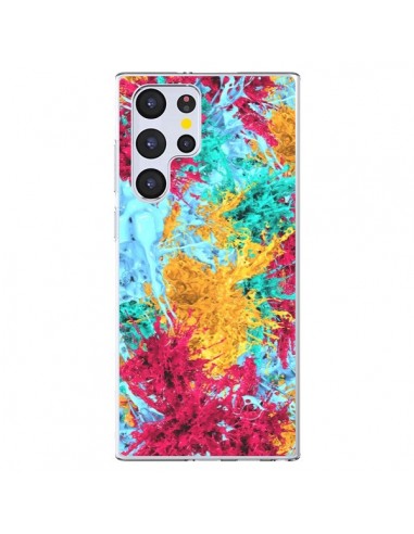 Coque Samsung Galaxy S22 Ultra 5G Splashes Peintures - Eleaxart