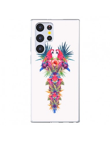 Coque Samsung Galaxy S22 Ultra 5G Parrot Kingdom Royaume Perroquet - Eleaxart