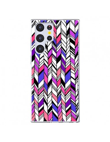 Coque Samsung Galaxy S22 Ultra 5G Graphic Azteque Rose Violet -  Léa Clément