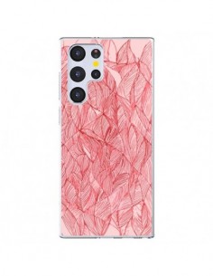 Coque Samsung Galaxy S22 Ultra 5G Courbes Meandre Rouge...