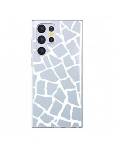 Coque Samsung Galaxy S22 Ultra 5G Girafe Mosaïque Blanc...