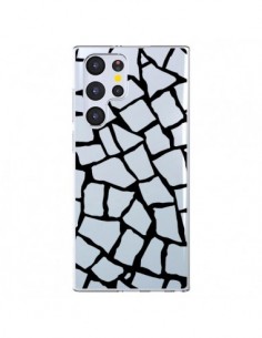 Coque Samsung Galaxy S22 Ultra 5G Girafe Mosaïque Noir...