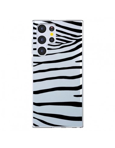 Coque Samsung Galaxy S22 Ultra 5G Zebre Zebra Noir Transparente - Project M
