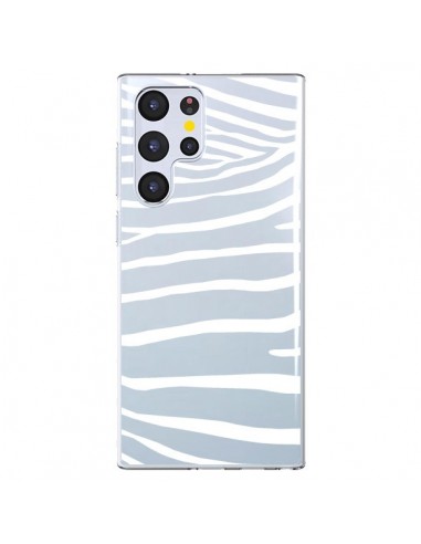 Coque Samsung Galaxy S22 Ultra 5G Zebre Zebra Blanc Transparente - Project M