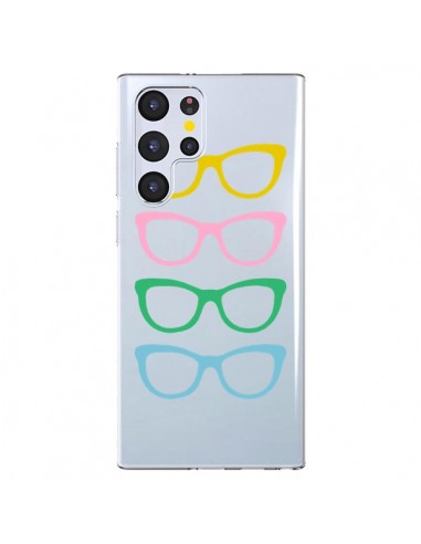 Coque Samsung Galaxy S22 Ultra 5G Sunglasses Lunettes Soleil Couleur Transparente - Project M