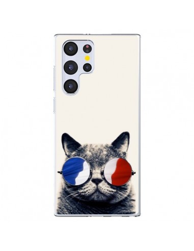 Coque Samsung Galaxy S22 Ultra 5G Chat à lunettes françaises - Gusto NYC
