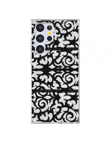 Coque Samsung Galaxy S22 Ultra 5G Abstrait Noir et Blanc - Irene Sneddon