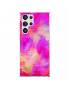 Coque Samsung Galaxy S22 Ultra 5G Coeur Tribal Rose - Ebi...