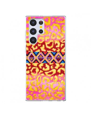 Coque Samsung Galaxy S22 Ultra 5G Tribal Leopard Rose - Ebi Emporium