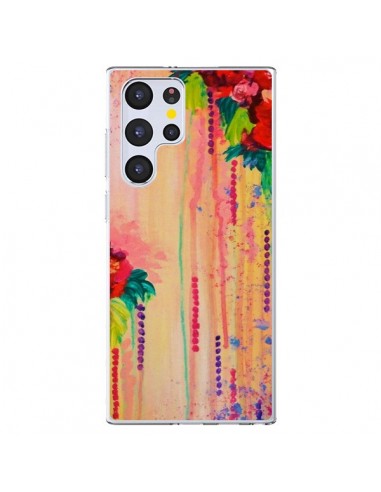 Coque Samsung Galaxy S22 Ultra 5G Strawberry Confetti Flowers - Ebi Emporium