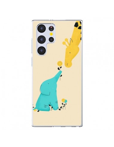 Coque Samsung Galaxy S22 Ultra 5G Elephant Bebe Girafe - Jay Fleck