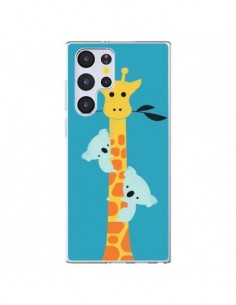 Coque Samsung Galaxy S22 Ultra 5G Koala Girafe Arbre -...