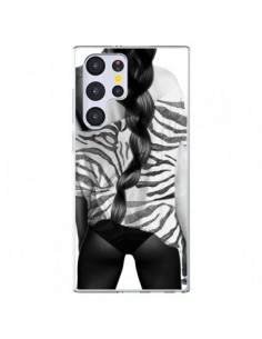 Coque Samsung Galaxy S22 Ultra 5G Femme Zebre - Jenny Liz...
